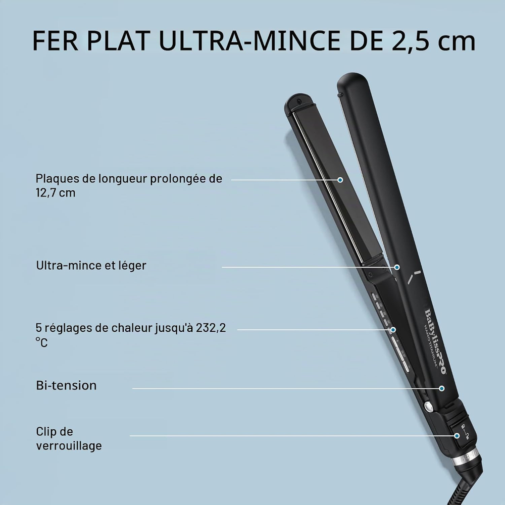 NANO TITANIUM - FER PLAT ULTRA-MINCE 1 PO