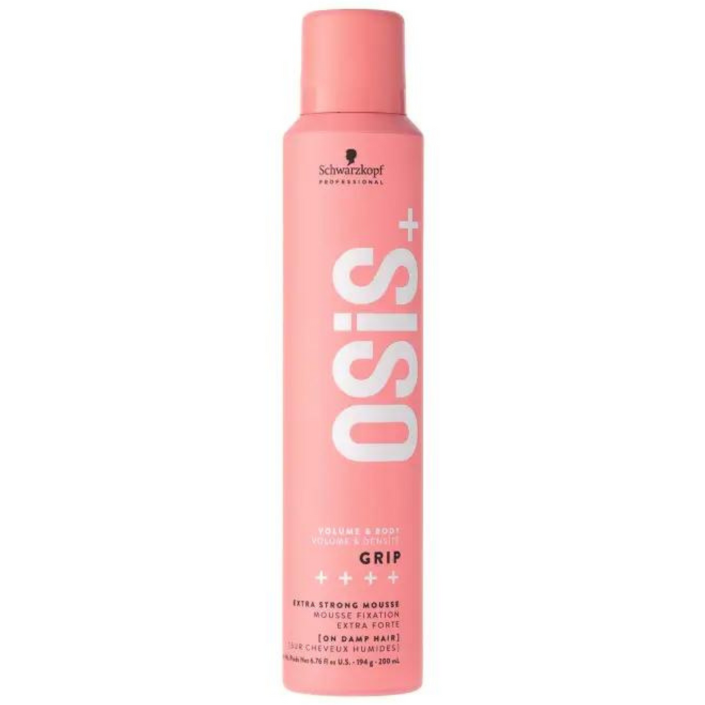 SCHWARZKOPF PROFESSIONNEL_Osis+ Grip - Mousse fixation forte_200ml-_Gisèle produits de beauté