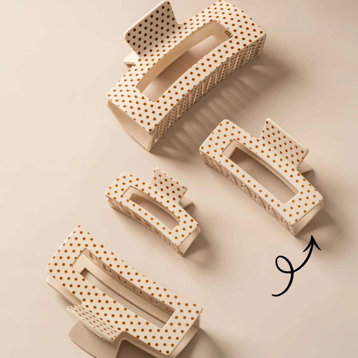 PINCE POLKA DOT BEIGE - MOYENNE
