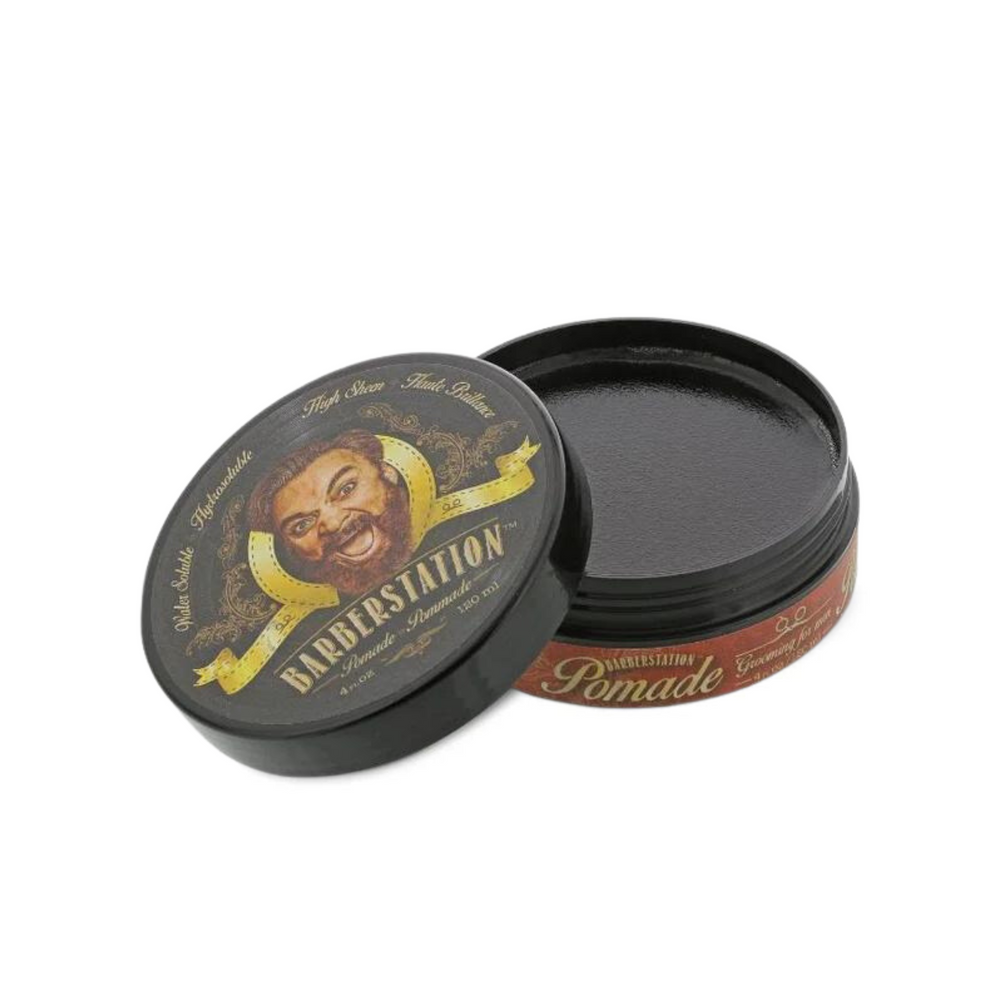 BARBERSTATION_Pommade à base d'eau - Tenue moyenne à forte - Forte brillance_120ml-_Gisèle produits de beauté