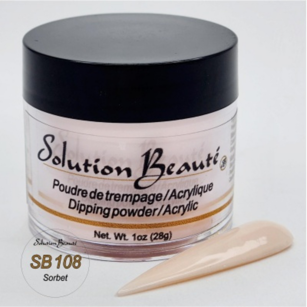 SOLUTION BEAUTÉ_Poudre pour ongles_SB108 - SORBET-1oz_Gisèle produits de beauté