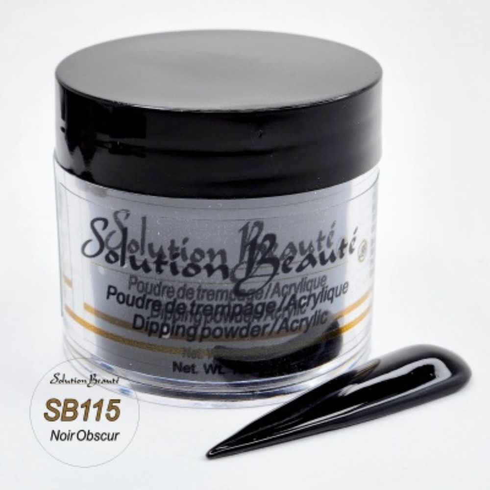 SOLUTION BEAUTÉ_Poudre pour ongles_SB115 - NOIR OBSCUR-1oz_Gisèle produits de beauté