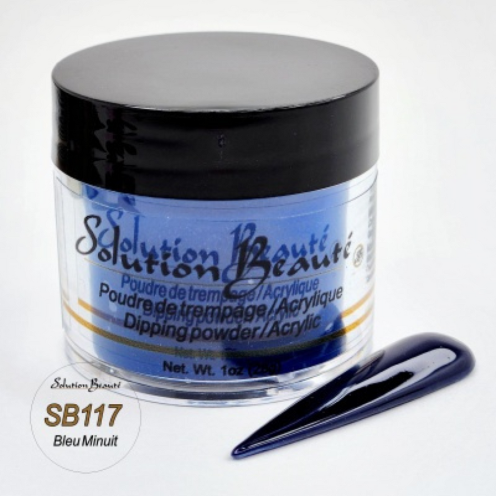 SOLUTION BEAUTÉ_Poudre pour ongles_SB117 - BLEU MINUIT-1oz_Gisèle produits de beauté
