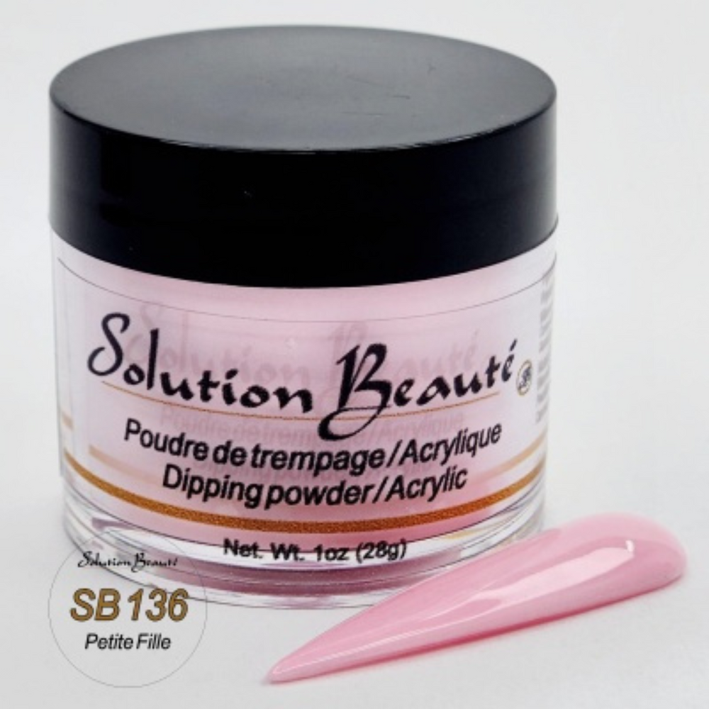 SOLUTION BEAUTÉ_Poudre pour ongles_SB136 - PETITE FILLE-1oz_Gisèle produits de beauté