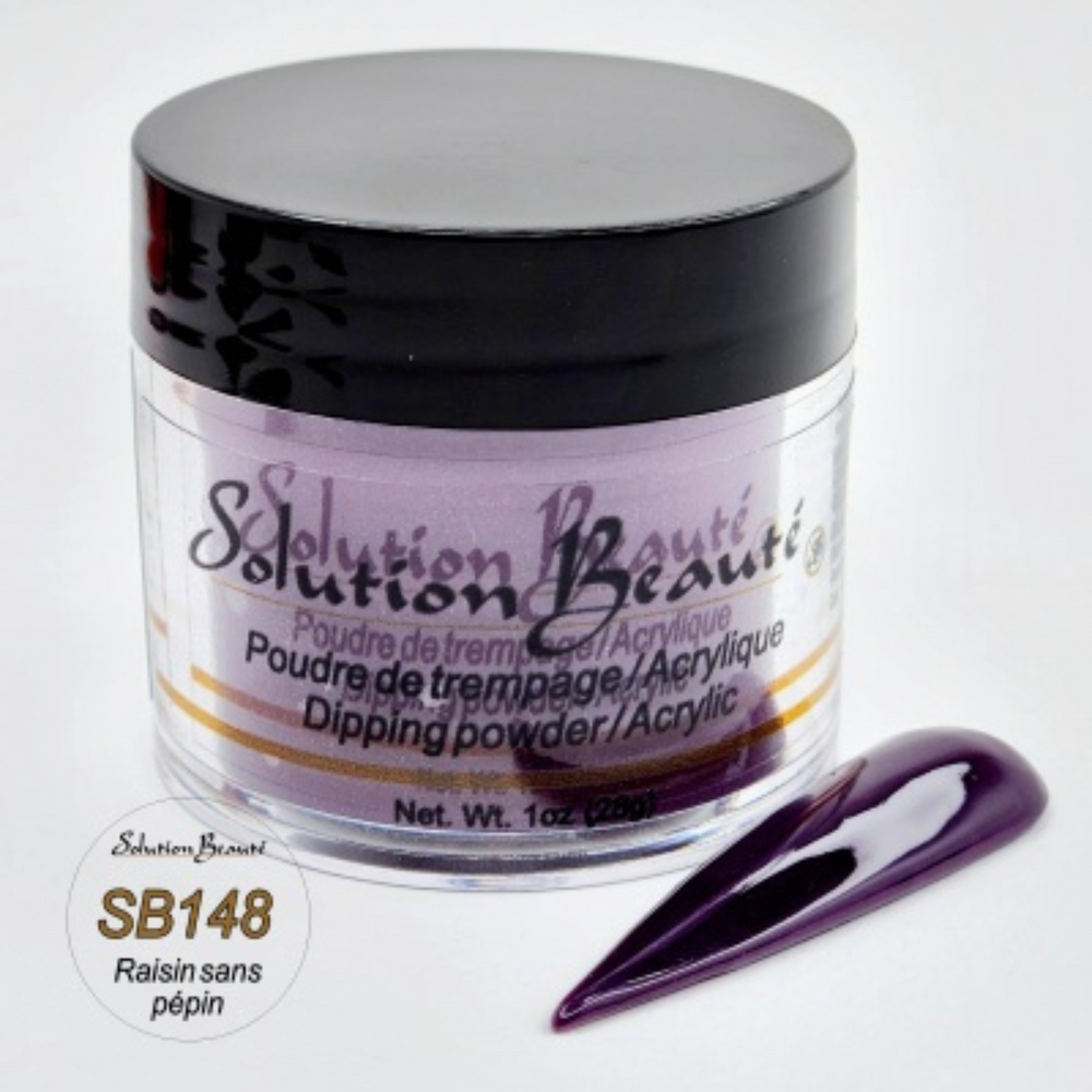 SOLUTION BEAUTÉ_Poudre pour ongles_SB148 - RAISIN SANS PEPIN-1oz_Gisèle produits de beauté