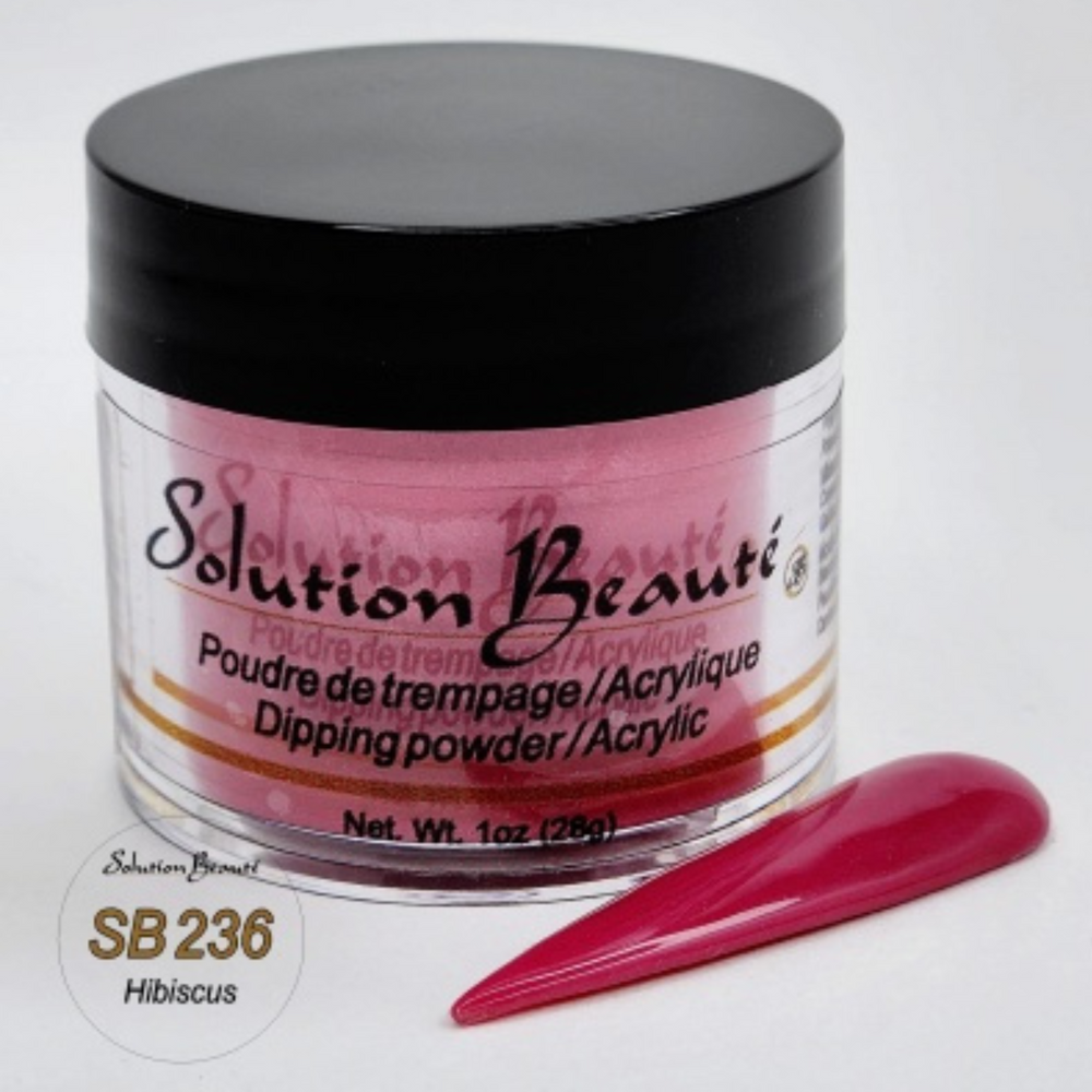 SOLUTION BEAUTÉ_Poudre pour ongles_SB236 - HIBISCUS-1oz_Gisèle produits de beauté