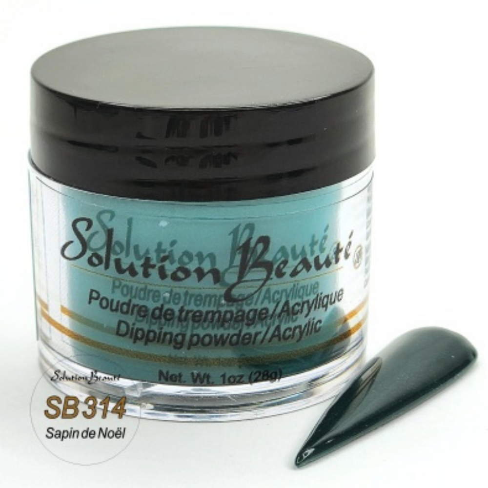 SOLUTION BEAUTÉ_Poudre pour ongles_SB314 - SAPIN NOEL-1oz_Gisèle produits de beauté