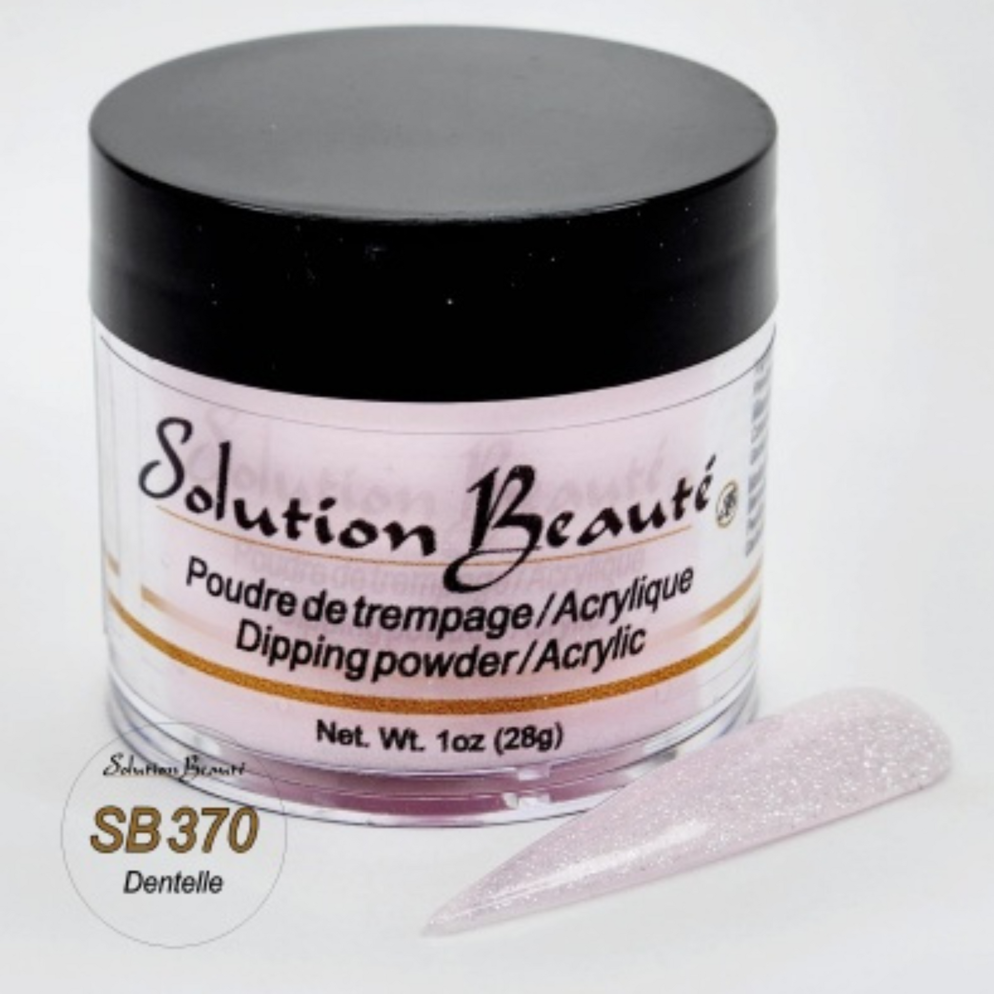 SOLUTION BEAUTÉ_Poudre pour ongles_SB370 - DENTELLE-1oz_Gisèle produits de beauté