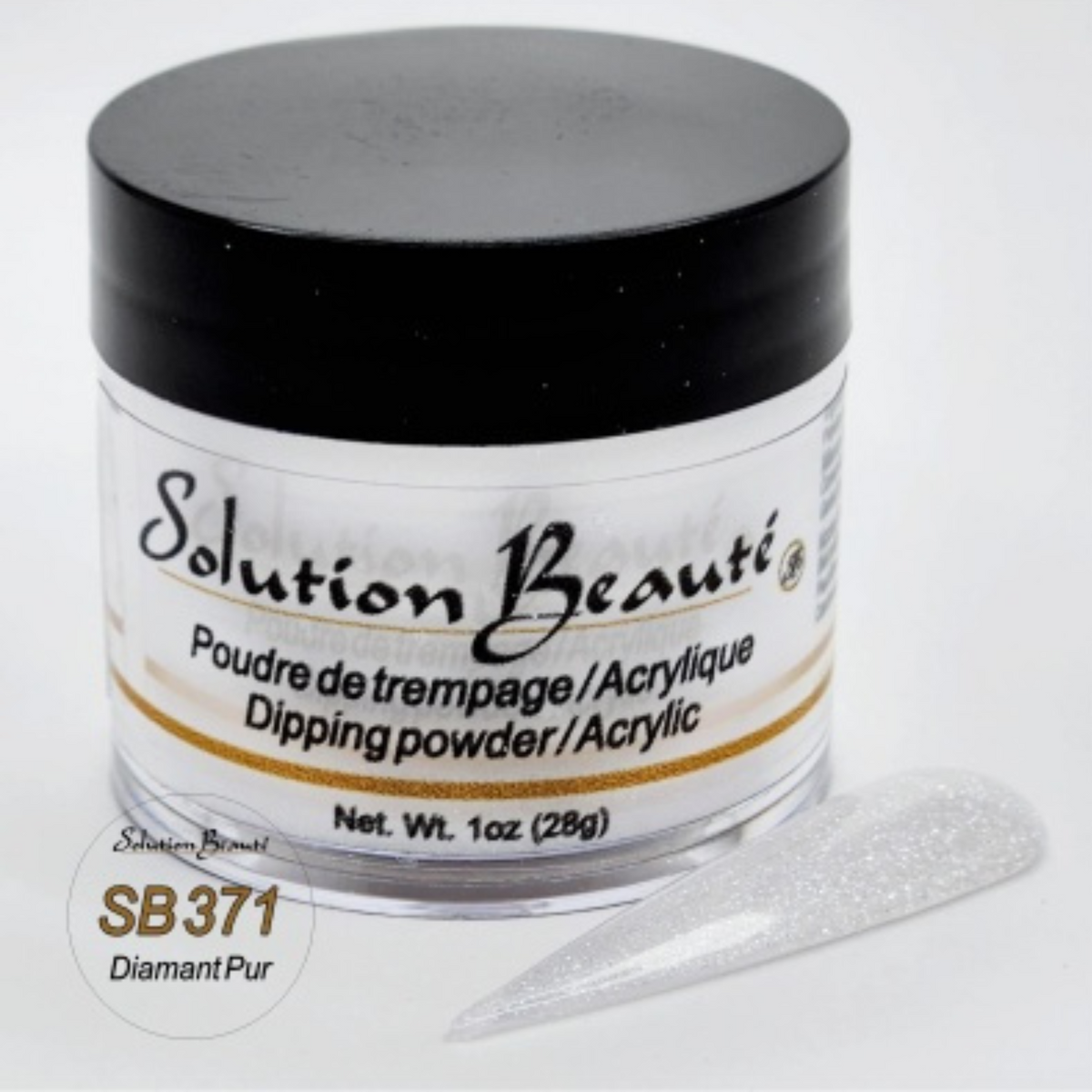 SOLUTION BEAUTÉ_Poudre pour ongles_SB371 - DIAMANT PUR-1oz_Gisèle produits de beauté