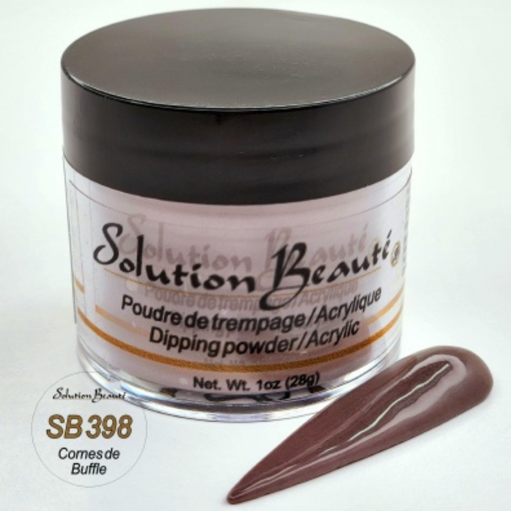 SOLUTION BEAUTÉ_Poudre pour ongles_SB398 - CORNE DE BUFF-1oz_Gisèle produits de beauté