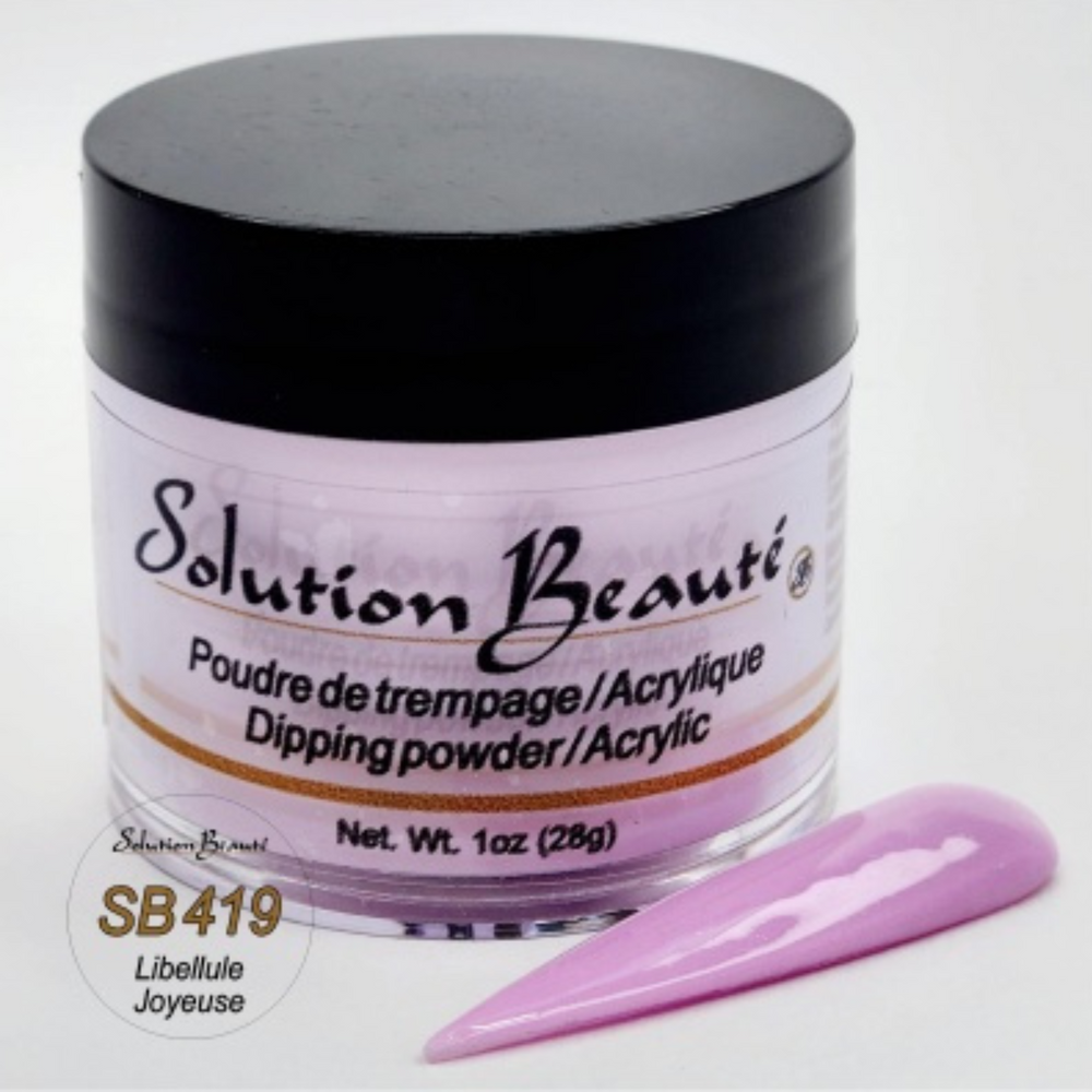 SOLUTION BEAUTÉ_Poudre pour ongles_SB419 - LIBELLULE JOYEUSE-1oz_Gisèle produits de beauté