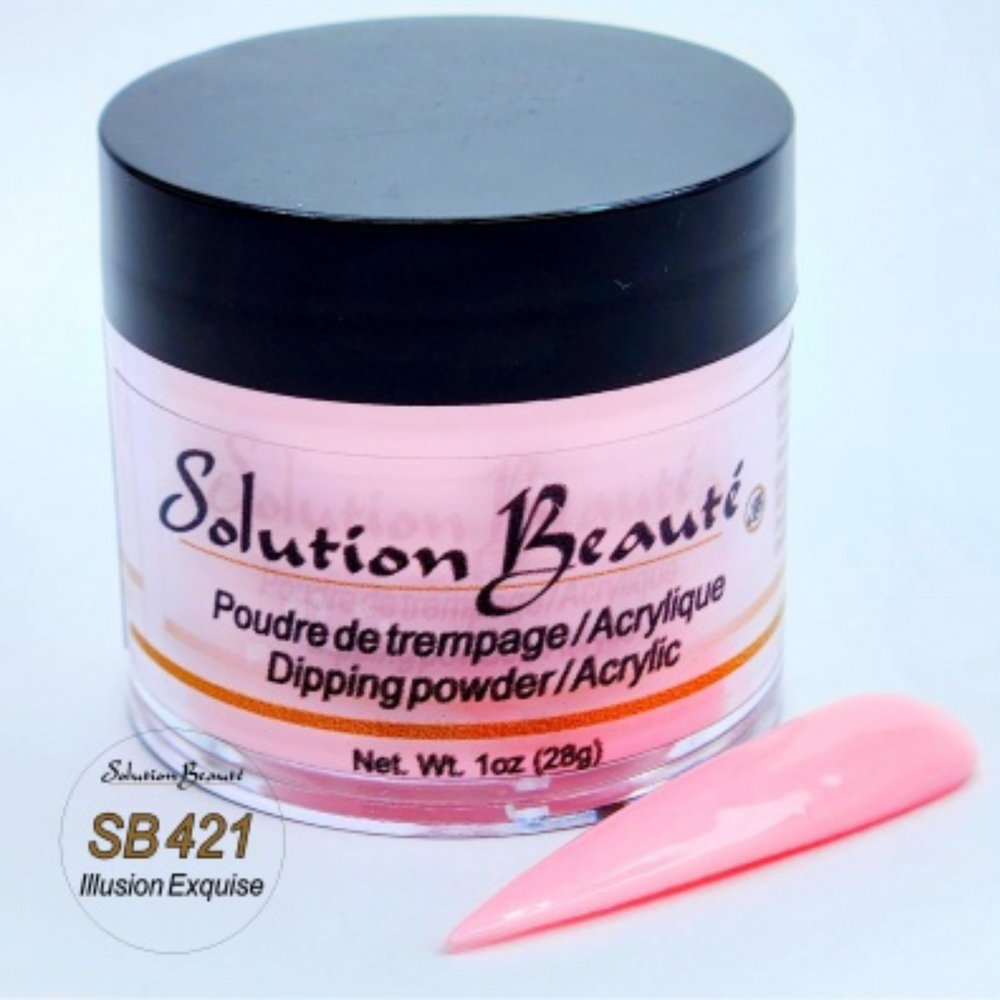 SOLUTION BEAUTÉ_Poudre pour ongles_SB421- ILLUSION EXQUISE-1oz_Gisèle produits de beauté