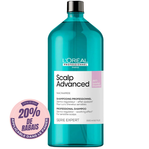 Scalp Advanced - Shampooing professionnel pour cuirs chevelus sensibles-Shampoings & Revitalisants||Shampoos & Conditioners-L'ORÉAL PROFESSIONNEL-1500ml-Gisèle produits de beauté