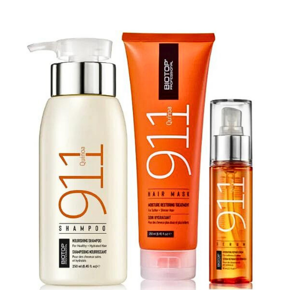 Trio Hydration 911 Quinoa-Ensembles et coffrets||Sets & Boxes-BIOTOP-Gisèle produits de beauté