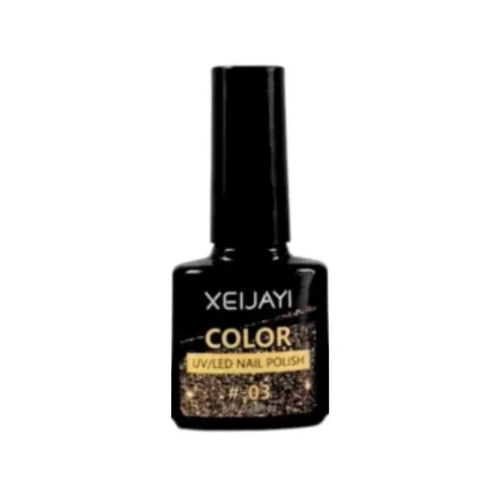 Flacon de vernis gel magnétique pailleté Ongles d'Or, d'une couleur riche
