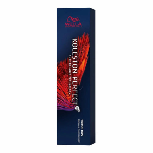 Boîte bleu foncé et tube argenté de 60 ml de Wella Koleston Perfect Special Mix. L'emballage indique "Pure Balance Technology" et "Permanente Creme Colour" en plusieurs langues.